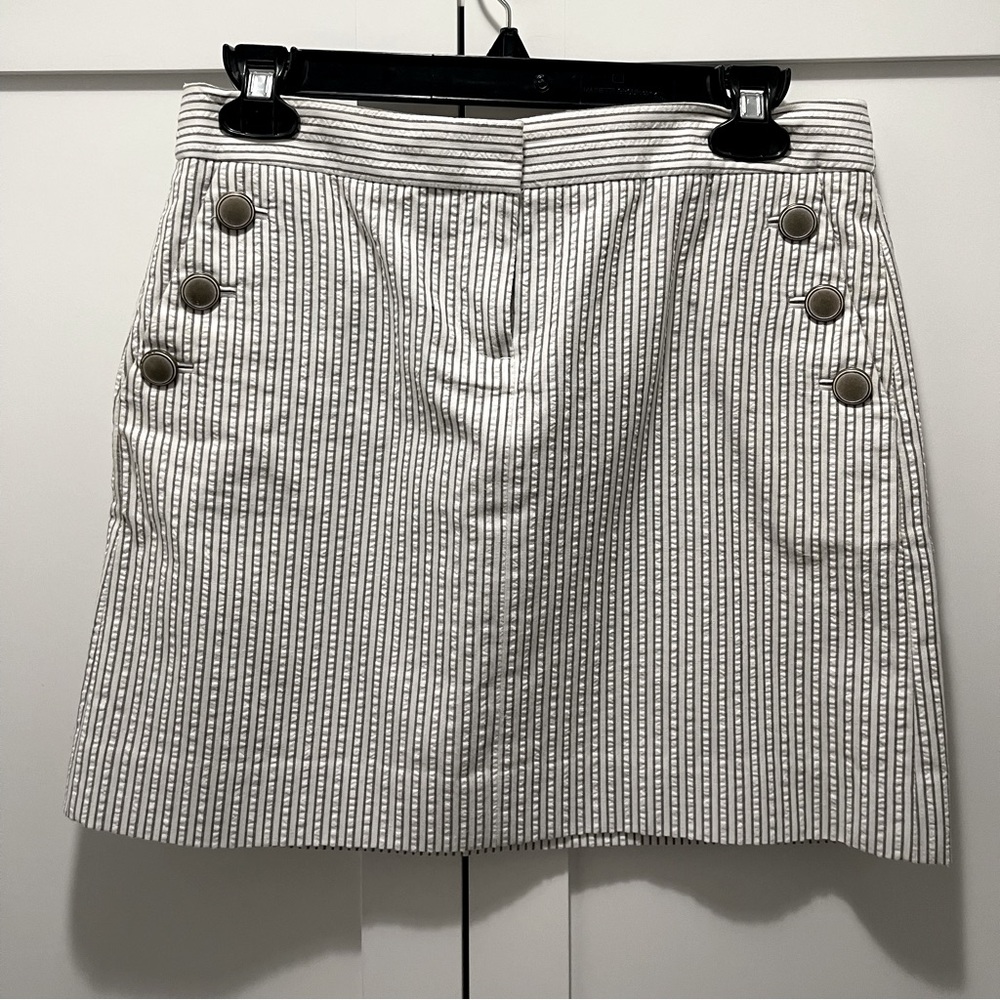 Pinstripe mini skirt-adorable!